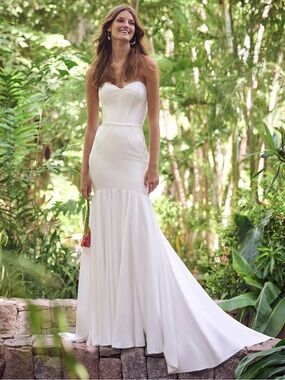 Maggie Sottero Charlize Strapless White Mermaid Wedding Gown
